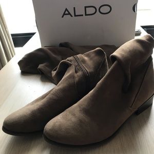 ALDO light brown suede knee high boots